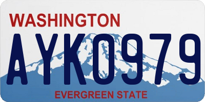 WA license plate AYK0979