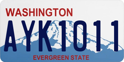 WA license plate AYK1011