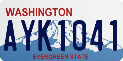 WA license plate AYK1041