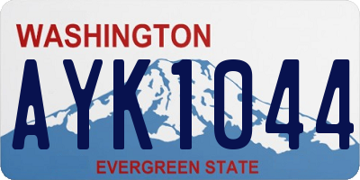 WA license plate AYK1044