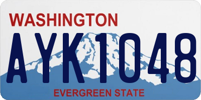 WA license plate AYK1048