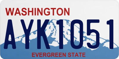 WA license plate AYK1051