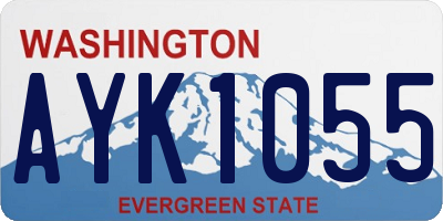 WA license plate AYK1055