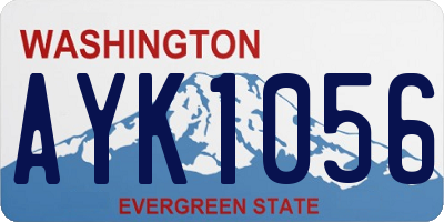 WA license plate AYK1056