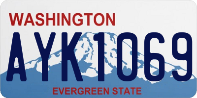 WA license plate AYK1069