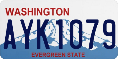 WA license plate AYK1079