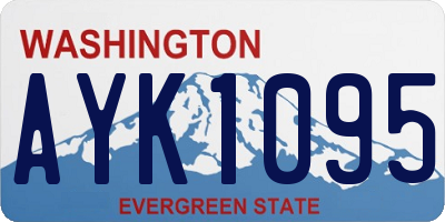 WA license plate AYK1095