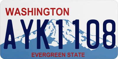 WA license plate AYK1108