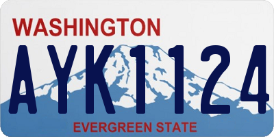 WA license plate AYK1124