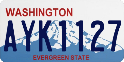 WA license plate AYK1127