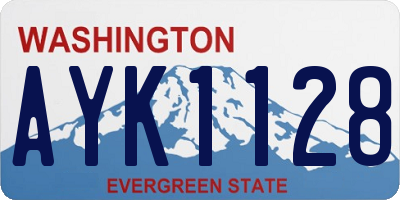 WA license plate AYK1128
