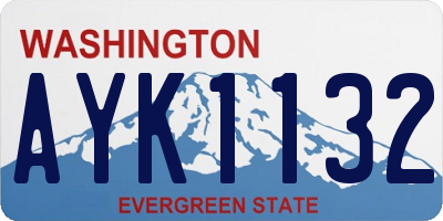 WA license plate AYK1132