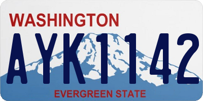 WA license plate AYK1142