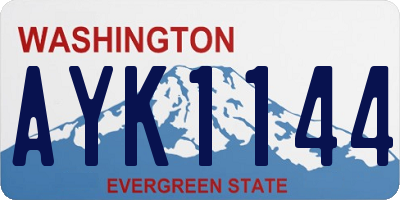 WA license plate AYK1144