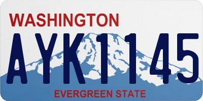 WA license plate AYK1145
