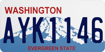 WA license plate AYK1146