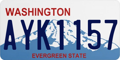 WA license plate AYK1157