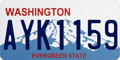 WA license plate AYK1159