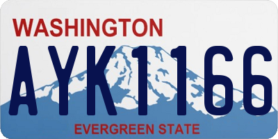 WA license plate AYK1166