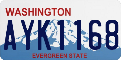 WA license plate AYK1168