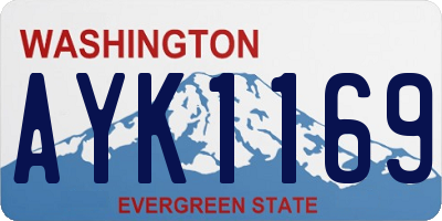 WA license plate AYK1169
