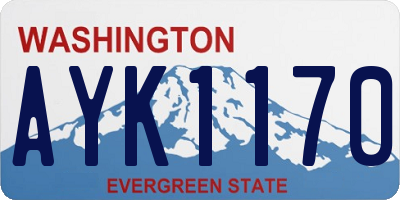 WA license plate AYK1170