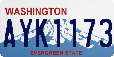 WA license plate AYK1173