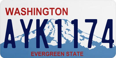 WA license plate AYK1174