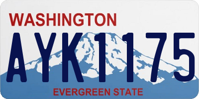 WA license plate AYK1175