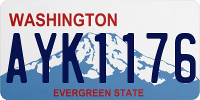 WA license plate AYK1176