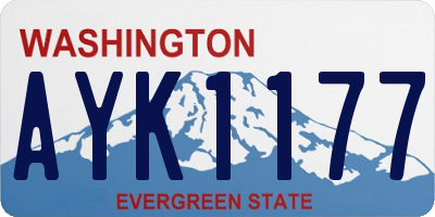 WA license plate AYK1177