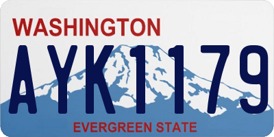 WA license plate AYK1179