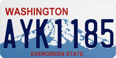 WA license plate AYK1185