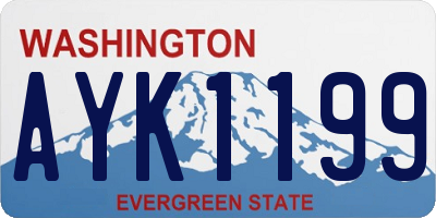 WA license plate AYK1199