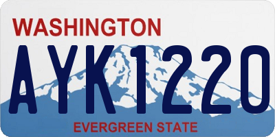 WA license plate AYK1220