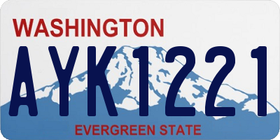 WA license plate AYK1221