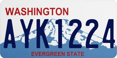 WA license plate AYK1224