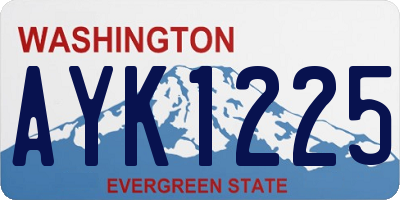 WA license plate AYK1225