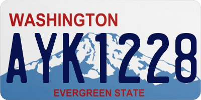 WA license plate AYK1228