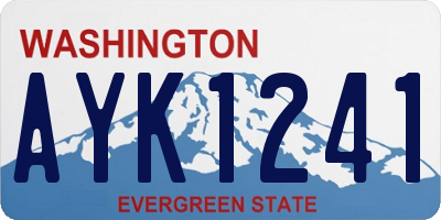 WA license plate AYK1241