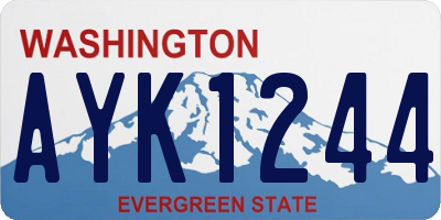 WA license plate AYK1244