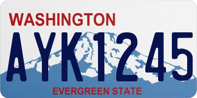 WA license plate AYK1245