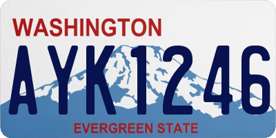 WA license plate AYK1246