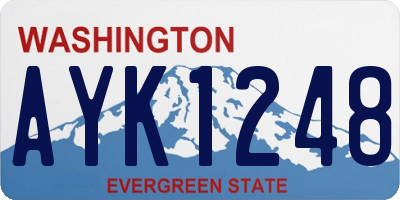 WA license plate AYK1248