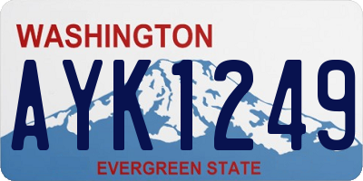 WA license plate AYK1249