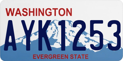 WA license plate AYK1253