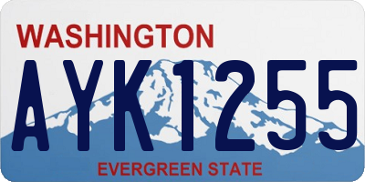 WA license plate AYK1255