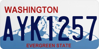 WA license plate AYK1257
