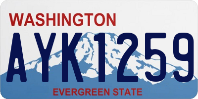 WA license plate AYK1259