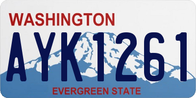 WA license plate AYK1261